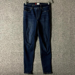 Spanx Women’s Size Medium Dark Blue High Waisted Skinny Stretch Denim Leggings